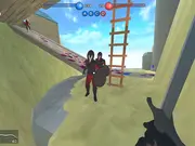 Caballero en batalla con espadas en War the Knights: Battle Arena Swords 3D, un desafiante juego de acción popular.